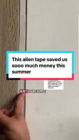 Replying to @Donna This alien tape saved us sooo much money this summer. This can be installed in many different ways. #aliendraftseal #alientape #savemoney #blackfridaydeals 