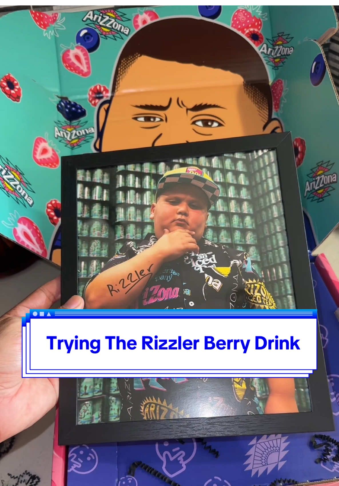 Trying @ItzTheRizzler x @AriZona Iced Tea NEW Drink! #rizzler #arizonadrink #rizzlerberry #therizzler #newdrink 