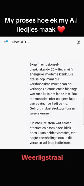 @Karin Webber Hier is die proses wat gebruik om my A.I liedjies te maak.