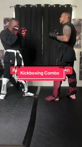 Here’s a kickboxing combo to drill #kickboxing #karate #martialarts #kenpokarate 