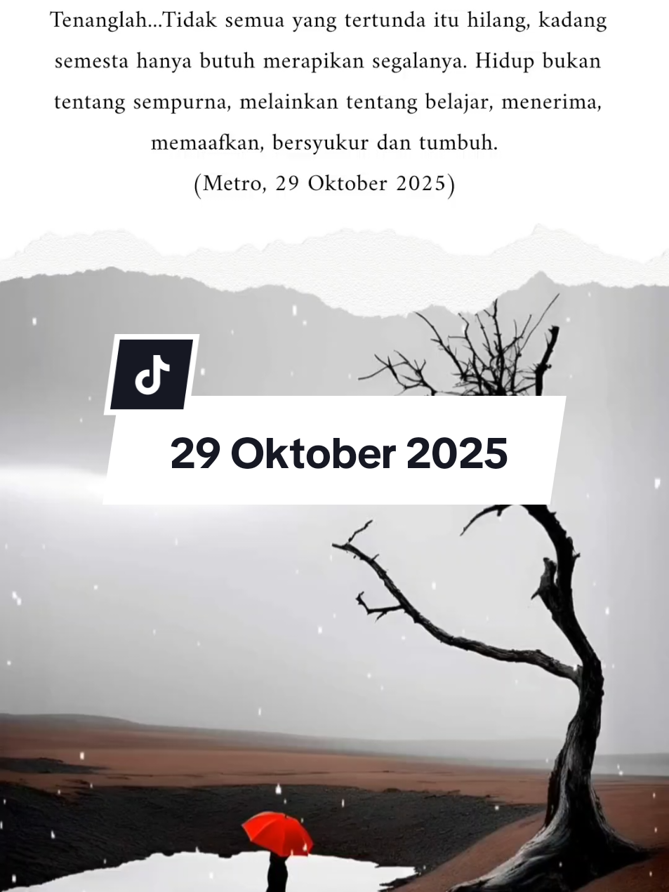 Tenanglah... Tidak semua yang tertunda itu hilang, kadang semesta hanya butuh merapikan segalanya Hidup bukan tentang sempurna, melainkan tentang belajar, menerima, memaafkan, bersyukur dan tumbuh .#quote #pesanziarahzivilia #zivilia #story #fyp 