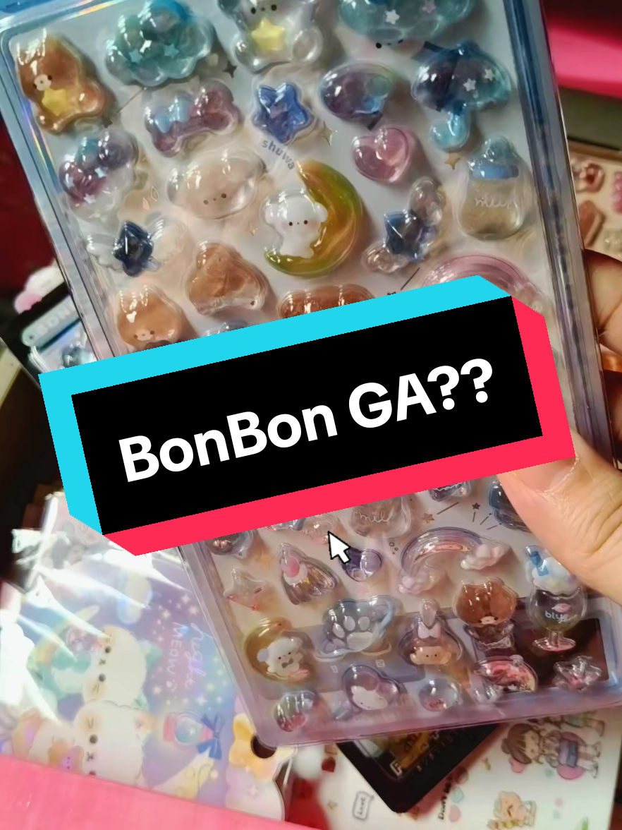 Bon Bon Stickers GA?? YAY OR NYAY?? 👀🫣 Want some?? ☺️ #stationery #stickers #stationeryhaul #stickerhaul 