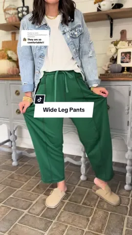 Replying to @Jodi | Southernstyleandhome flowy wide leg pants! #flowypants #widlegpants  #sweatpants #tiktokshopblackfriday #tiktokshopcybermonday 