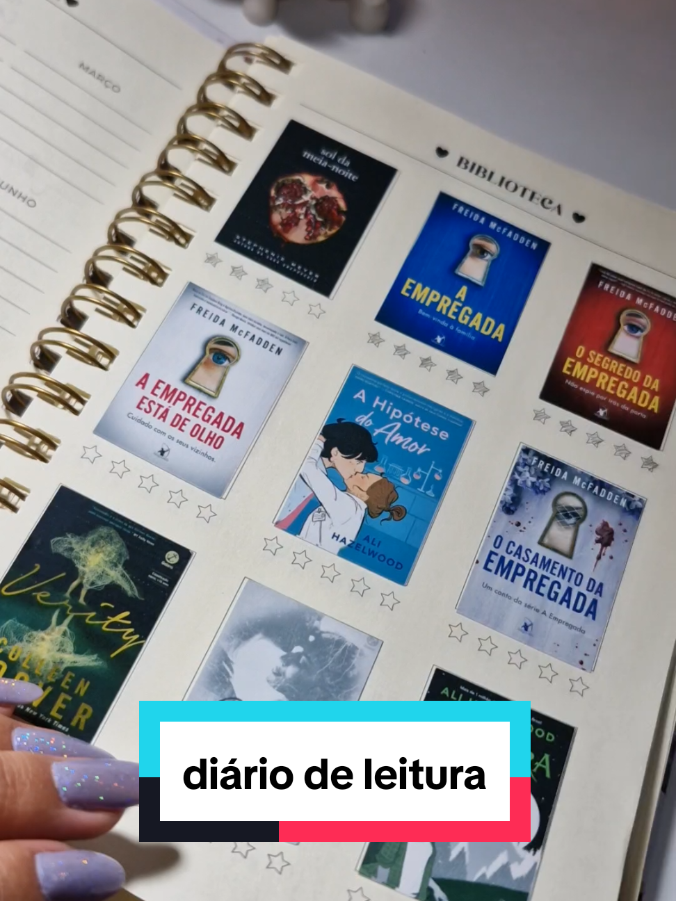 meu diário de leitura aos poucos está se completando, a cada livro que leio preencho a 