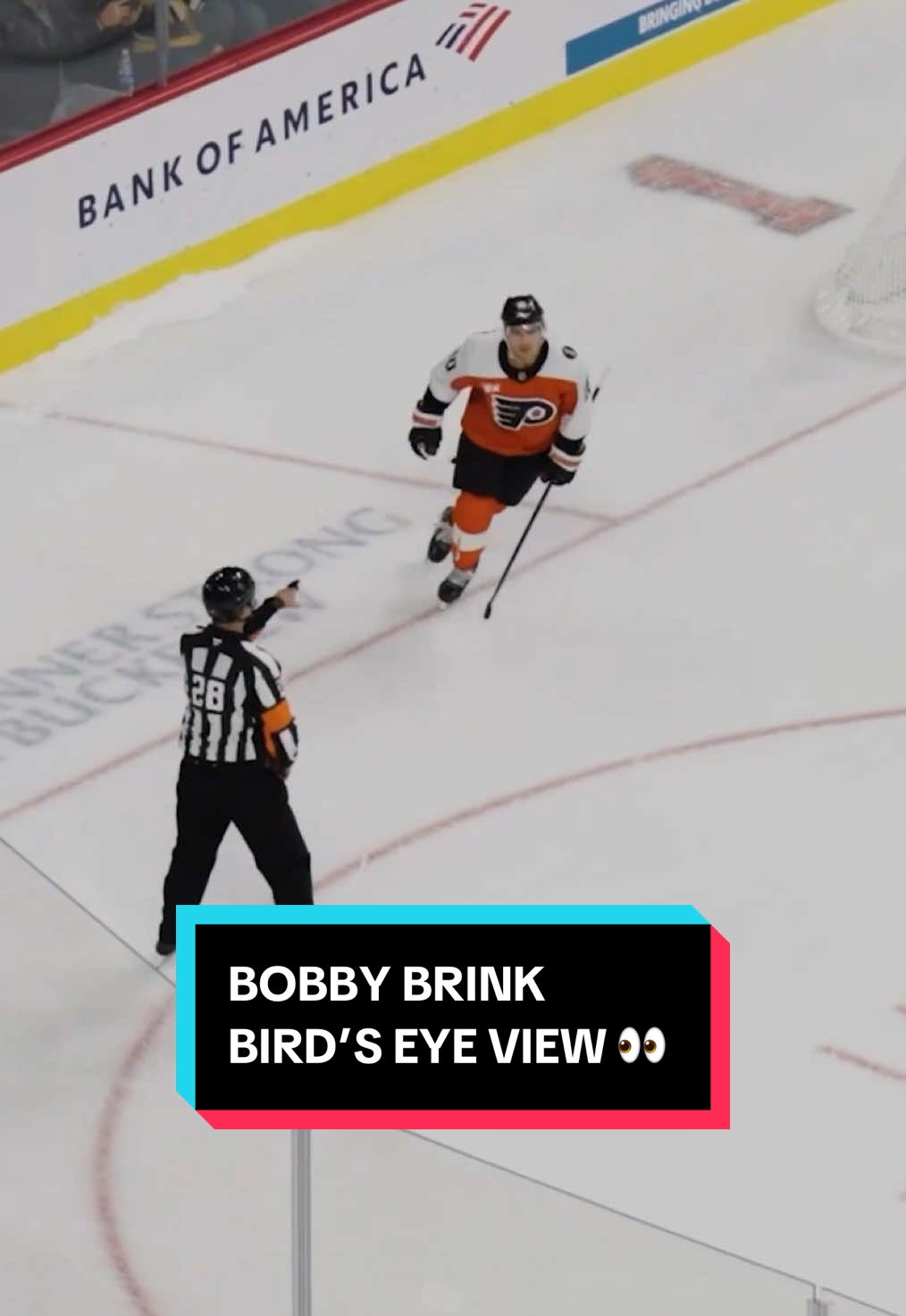 Brink’s goal looks even better from above 👀 #NHL #BobbyBrink #hockey #PhiladelphiaFlyers #sports 