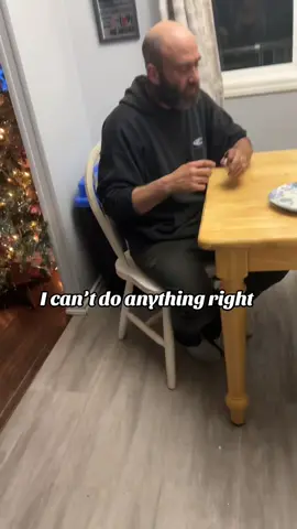 My husbands way of contemplating my cooking 🥘 eats two plates and blames me for cooking like shit #alberta #newfie #husbandandwifecomedy 