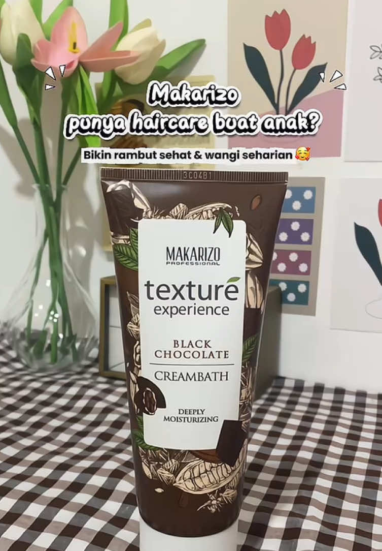 Rambut anak & moms sehat , lembut & wangi seharian 🥹🍫 #makarizo #textureexperience #creambath #haircareanak 