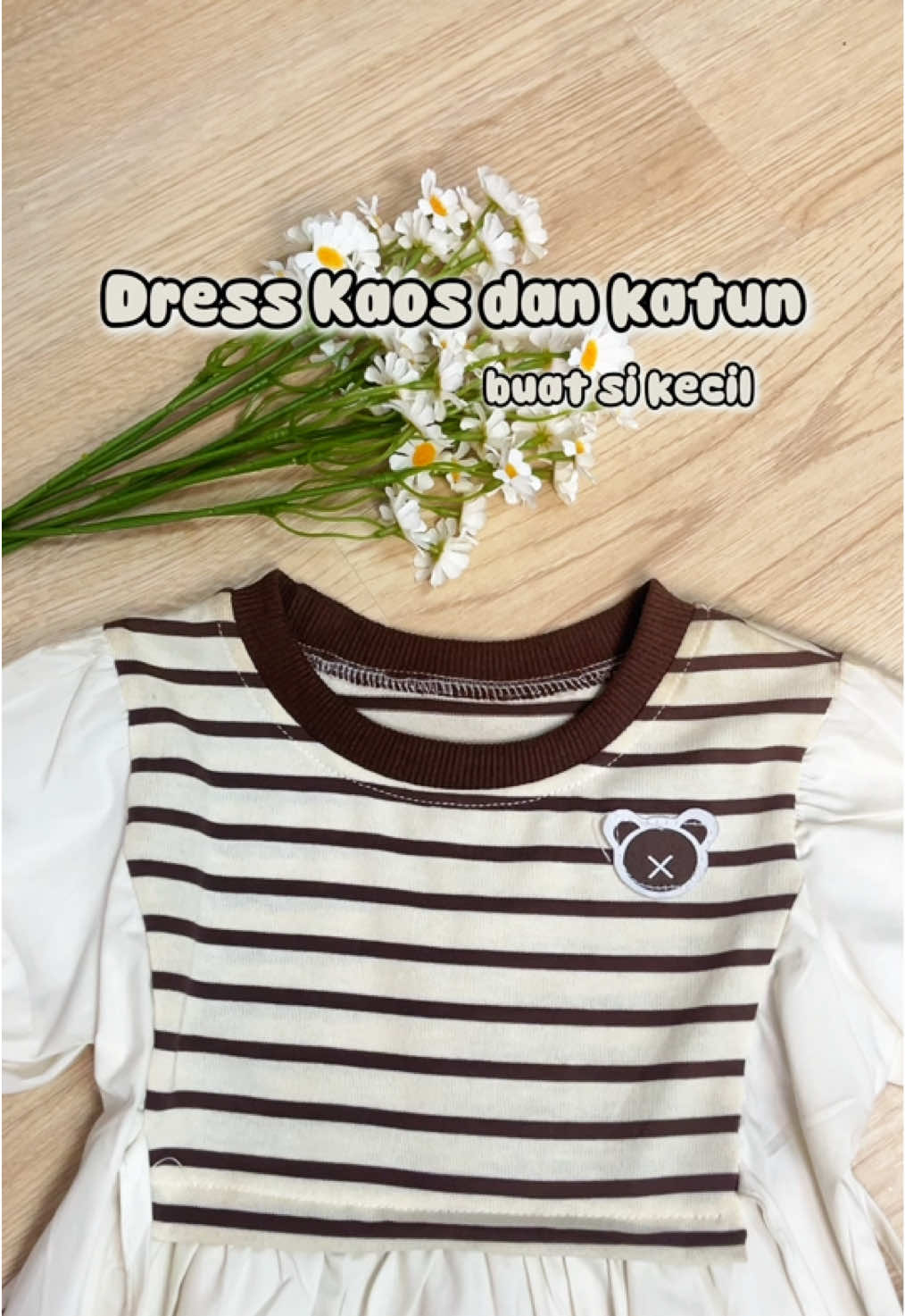 Perpaduan kaos dan katun, nyaman dipakai🥰 #bajuanak #gaunanak #fyp #princesskesli #gajiansale 