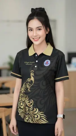 #เสื้อลายไทย #เสื้อไว้อาลัย #เสื้อคอปกผู้หญิง #เสื้อคอปกใส่ได้ทั้งชายหญิง #เสื้ออสม 