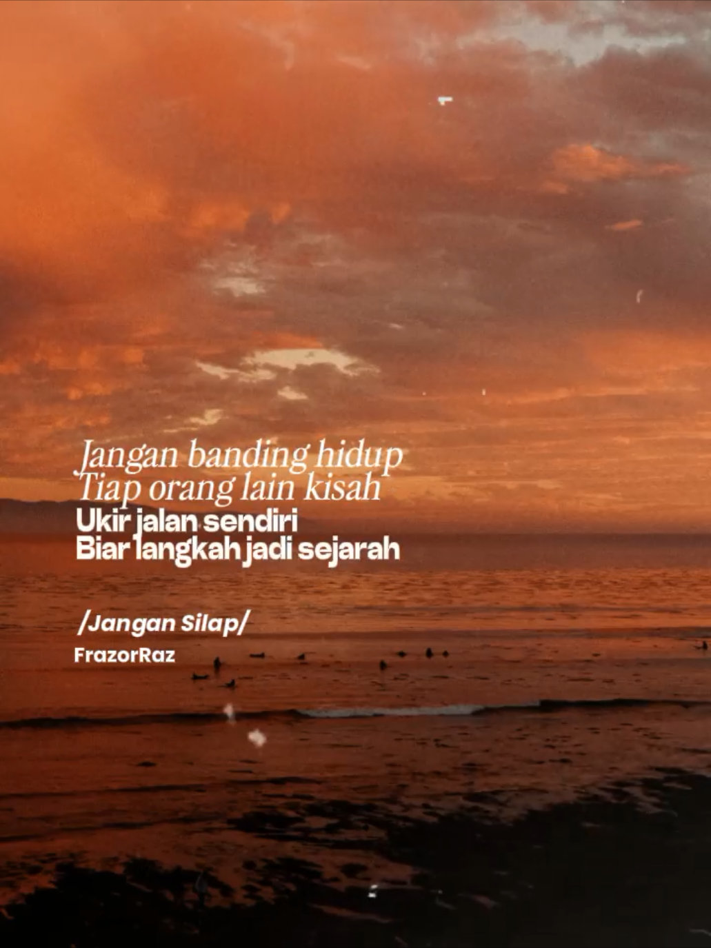 [TEMPLATE] FRZR - Jangan Silap - Jangan banding hidup, tiap orang lain kisah. 🙂‍↕️ Boleh dengarkan lagu penuh di platform : Spotify | Youtube Music | iTunes | Apple Music  #FrazorRaz #FRZR #JanganSilap