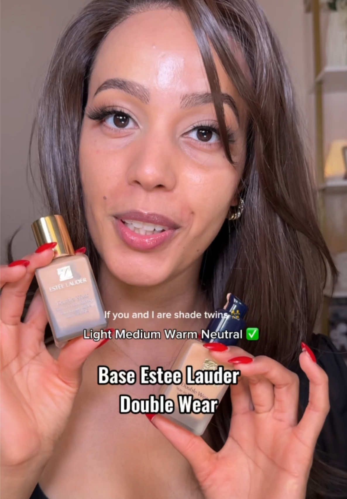 ✨Light medium shade twins 👯 in @Estée Lauder Double Wear Foundation ‼️ Are you team Tawny 3w1 or Wheat 3n2?👀  #foundationmatching #fullcoveragefoundation #esteeLauderdoublewear #shadefinder #shadehelp #makeupforacneproneskin #oilySkinMakeup #complexionroutine #makeupreview #fullcoveragefoundation #fallmakeuplook #BeautyTok #makeuptok #viralbeauty #longwearfoundation #luxurymakeup #foundationroutine #undertones #makeupshopping #doublewearfoundation #newmakeupfinds #baseMakeup #xoxodarlin 