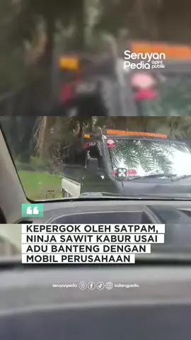Mobil pelaku pencurian buah sawit kepergok oleh satpam perusahaan KSI seruyan hilir saat beraksi di area perkebunan. Dalam upaya melarikan diri, pelaku yang menggunakan mobil pick up carry justru adu banteng dengan mobil patroli Satpam perusahaan. Usai mobil patroli perusahaan menabrakkan ke mobil pelaku, pelaku langsung kabur meninggalkan lokasi menuju area kebun mencari jalan keluar dan kini dalam pengejaran pihak keamanan. Kabarnya juga pelaku sudah diamankan oleh pihak kepolisian. #seruyanpedia #kaltengpedia #opinibermakna #opinimasyarakat #seruyan 