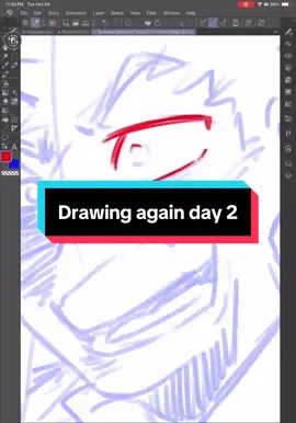 Doing the line for my last tiktok. i really miss working on these but i also miss doing more refined stuff. 