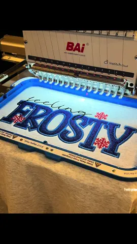 Loving this design by @Blue Gem Embroidery ❄️☃️ Super festive and stitches out beautifully!!  #embroidery #embroiderymachine #feelingfrosty #christmasembroidery #appliqueembroidery 