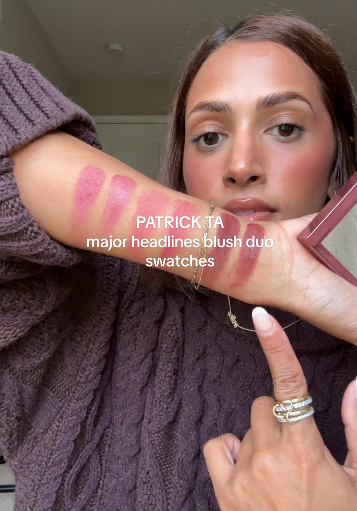 Replying to @definitelymaybe Here you go! I love a good swatch, hope this was helpful 🫶🏽 linked all of these in my @sephora storefront! @Patrick Ta Beauty #patricktabeauty #patricktablush #sephorasale #sephoramusthaves 