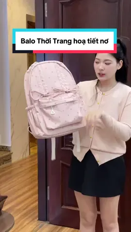 Balo Thời Trang hoạ tiết nơ xinh xắn #thuyday 