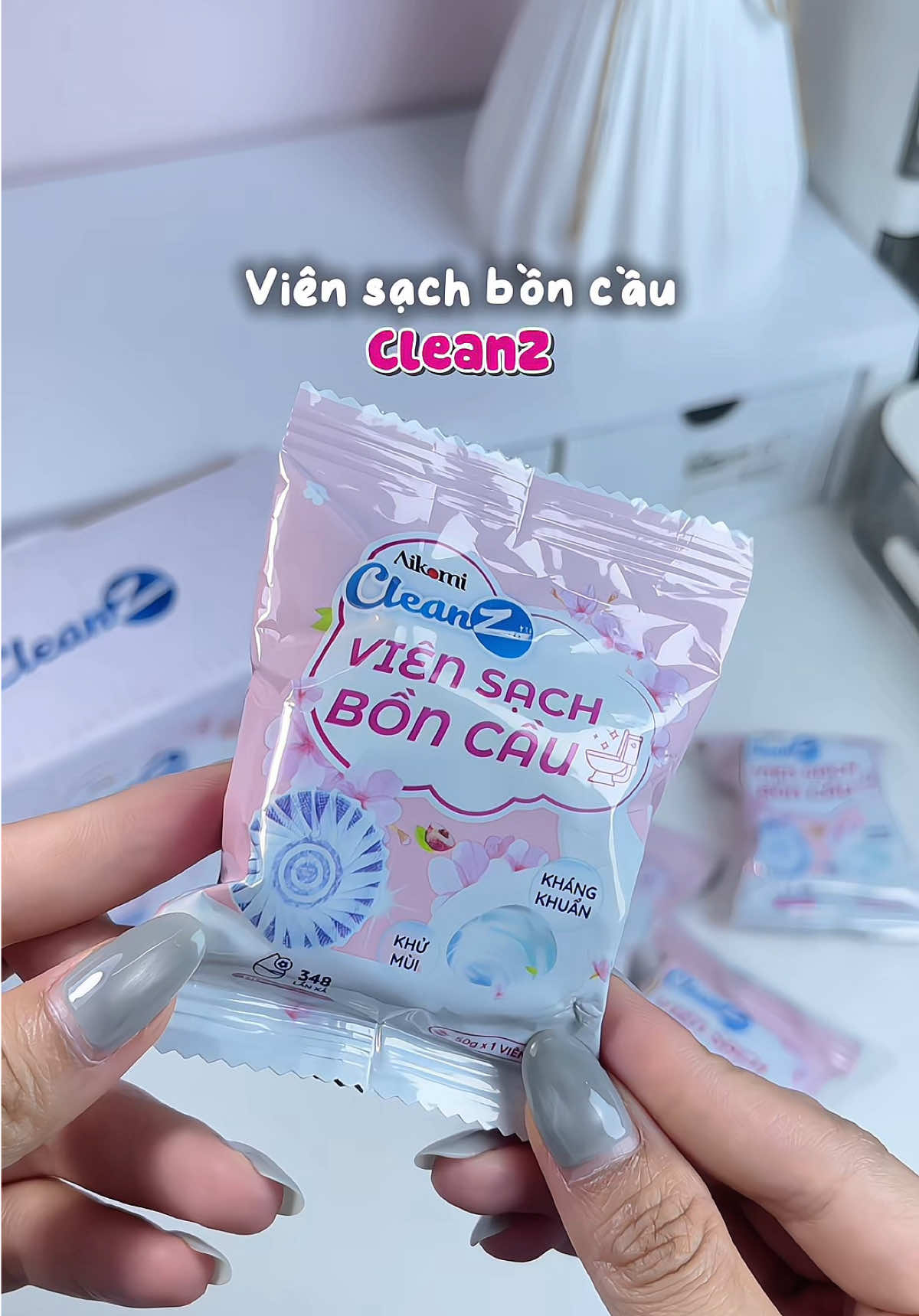 Viên sạch bồn cầu CleanZ hỗ trợ khử mùi làm sạch bồn cầu 💯✨ #xhtiktok #review #viensachboncau #viensachboncaucleanz #aikomi 