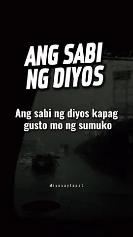 Ang sabi ng Diyos EP06 - Kapag gusto mo ng sumuko. #angsabingdiyos  #DiyosAyTapat #GodSaid #galacia69  #chrisrianreel 