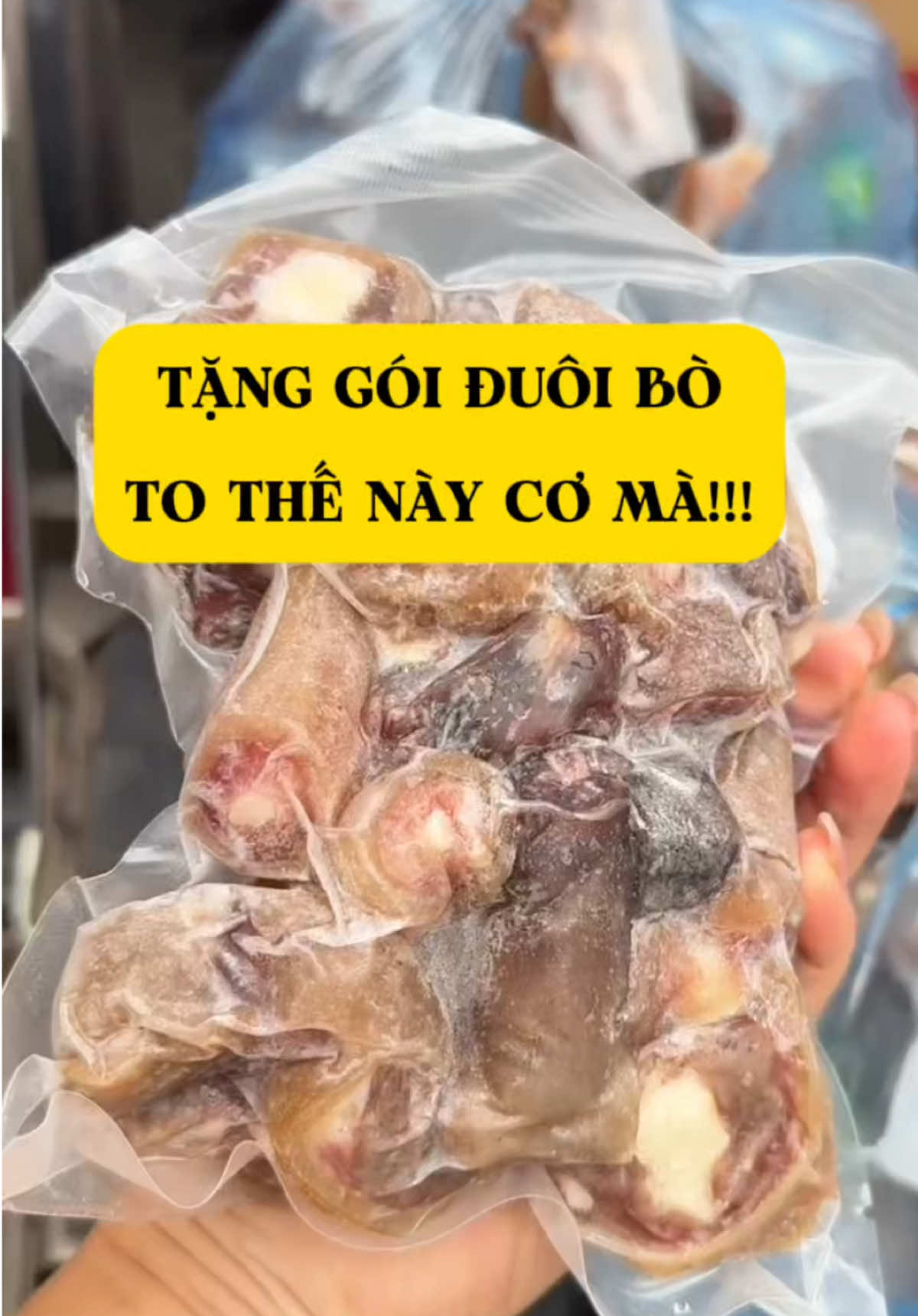 Các bạn mua set lẩu 380kkk cho 5-6 người ăn để được tặng gói đuôi bò hầm to 0.5kg như thế này nhé! 🤗🥰😘 #laulongbo #lauchovieng #laungon #laumangve #anngon 