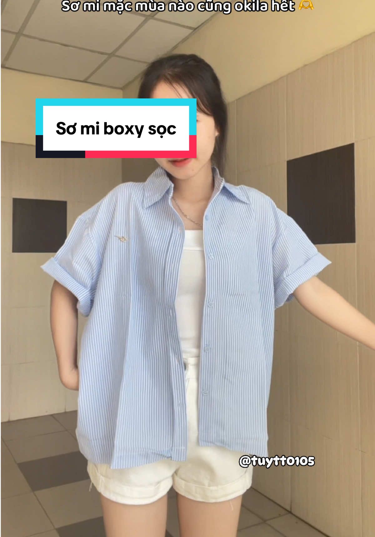 Sơ mi boxy logo kim loại nhà @KARANTS #karants #aosomiboxy #aosominu #aosomingantay #outfitideas 