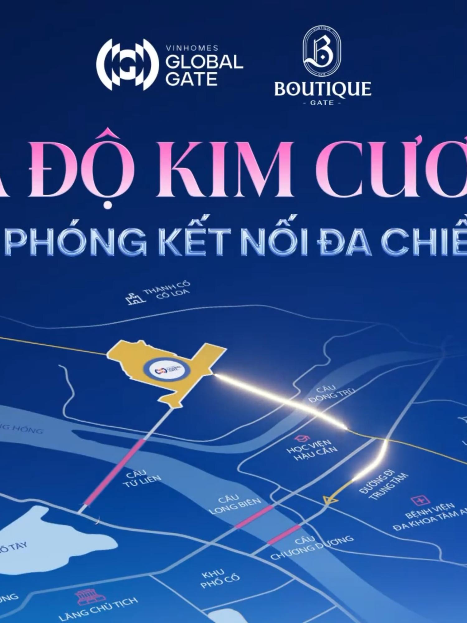 💎  “TỌA ĐỘ KIM CƯƠNG” – BỆ PHÓNG KẾT NỐI ĐA CHIỀU CHO VINHOMES GLOBAL GATE ✨ Sở hữu vị trí siêu kết nối cùng hạ tầng hoàn thiện từng ngày, Vinhomes Global Gate đang vươn mình trở thành tâm điểm mới của dòng chảy đô thị phía Đông Bắc Hà Nội – nơi hội tụ mọi tuyến giao thương trọng yếu, mở ra tầm nhìn tăng trưởng bền vững cho tương lai. 🚗 5 phút tới nội đô – Kết nối trái tim Thủ đô Trực tiếp liên kết qua Đại lộ Trường Sa 68 m, từ Vinhomes Global Gate dễ dàng di chuyển tới Phố cổ, Hồ Gươm, Hồ Tây, mang đến nhịp sống năng động, giao thương liền mạch và cơ hội kinh doanh không giới hạn. ✈️ 20 phút tới sân bay – Đón đầu dòng khách quốc tế Chỉ 20 phút tới Nội Bài, 30 phút tới Gia Bình (tương lai), cư dân và nhà đầu tư dễ dàng kết nối toàn cầu – mở ra dòng khách quốc tế khổng lồ, thúc đẩy tiềm năng thương mại và khai thác dịch vụ đẳng cấp. 🌊 20 phút tới Quảng Ninh – Hành lang du lịch – kinh tế sôi động nhất miền Bắc Là điểm đầu tuyến đường sắt cao tốc Hà Nội – Quảng Ninh, Vinhomes Global Gate mang đến lợi thế hiếm có: kết nối trực tiếp Vịnh Hạ Long chỉ trong 20 phút, tạo nên “tam giác vàng” Hà Nội – Nội Bài – Quảng Ninh. 👉 Vinhomes Global Gate – Kết nối thần tốc, bệ phóng vàng cho những nhà đầu tư tiên phong! --------------- 📍 Địa chỉ: Vinhomes Global Gate, Cổ Loa, Đông Anh, Hà Nội #VinhomesGlobalGate #BoutiqueGate#Vinhomesglobalgate