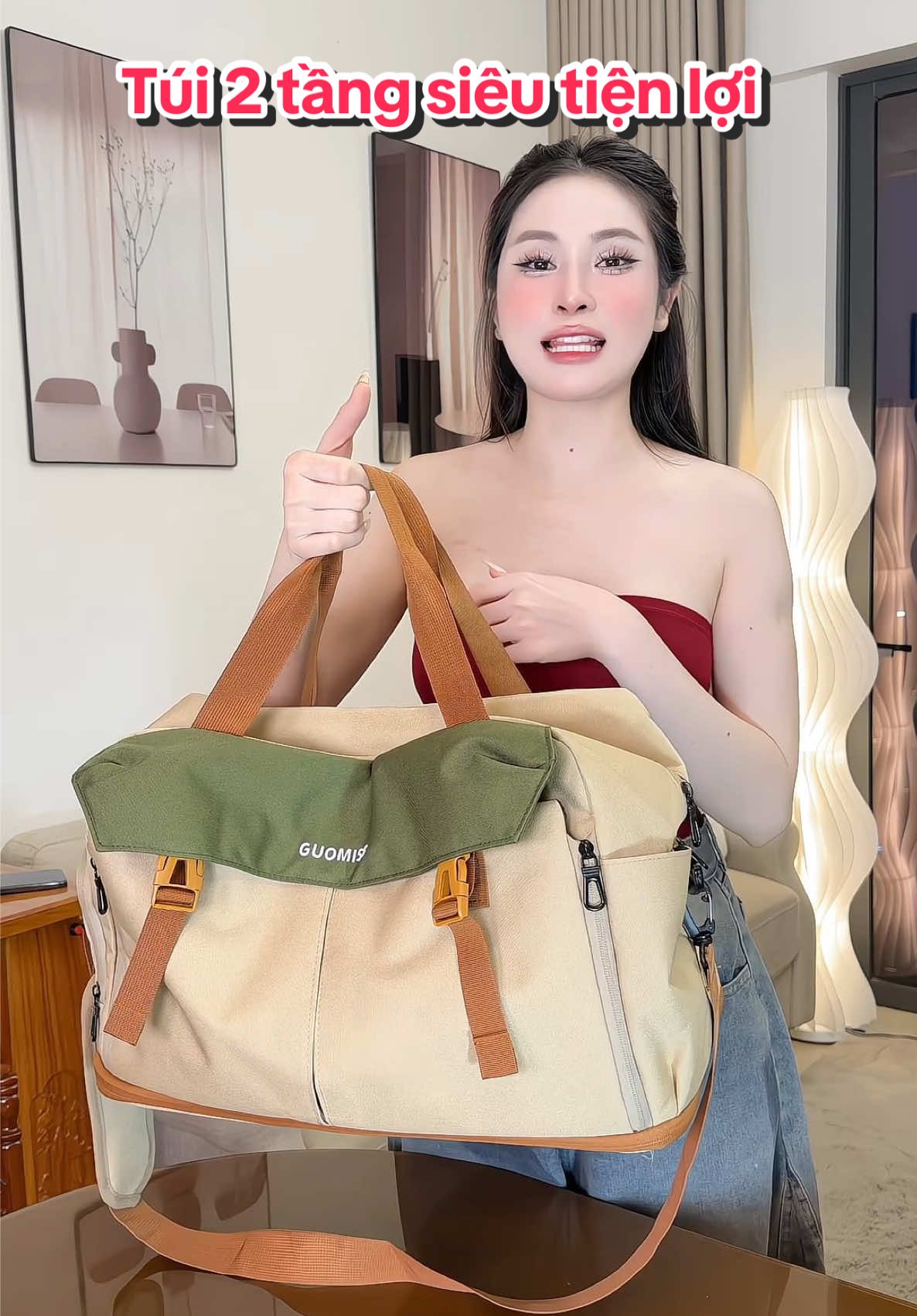 Vừa có khả năng kháng nước vừa rộng rãi tha hồ đựng đồ ạ 🥰#gotobpstore #tuidulich #minm7review #xuhuongtiktok2025 #xuhuong 