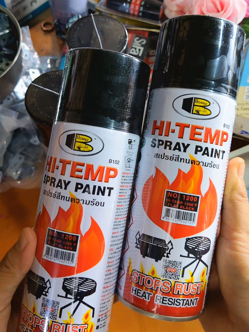 Sơn xịt chịu nhiệt, sơn xịt bô xe, các vật dụng chịu nhiệt độ cao. Sơn xịt chịu nhiệt HI-TEMP. #Thương  #xuhuongtiktok  #viralvideo  #giadungtienich 