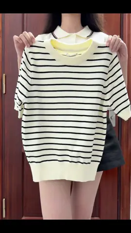 Áo len kẻ ngang siêu xinh  #aolencoctay #aolenkengang #aolenkieu #aolenxinh #viral 