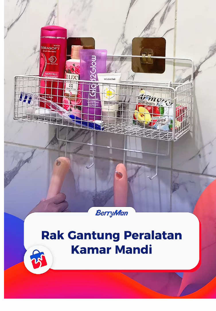 Sering naruh sabun di gayung? 🧼 Terus gayungnya jatuh ke bak mandi? 😭 Aduhh, jangan lagi deh! Mending pakai rak sabun & shampo ini aja. Kamar mandi auto-rapi dan bersih!	#berrymanofficial #semuaadasemuamurah #kamupastibutuhini #dekorasikamarmandi #rakkamarmandi #tempatshampo #rakkamarmanditempel #rakserbaguna #raksabun #toolsmandi #fungsional #organizerkamarmandi #rakgantung #rakgantungserbaguna #hooktrigger #AY