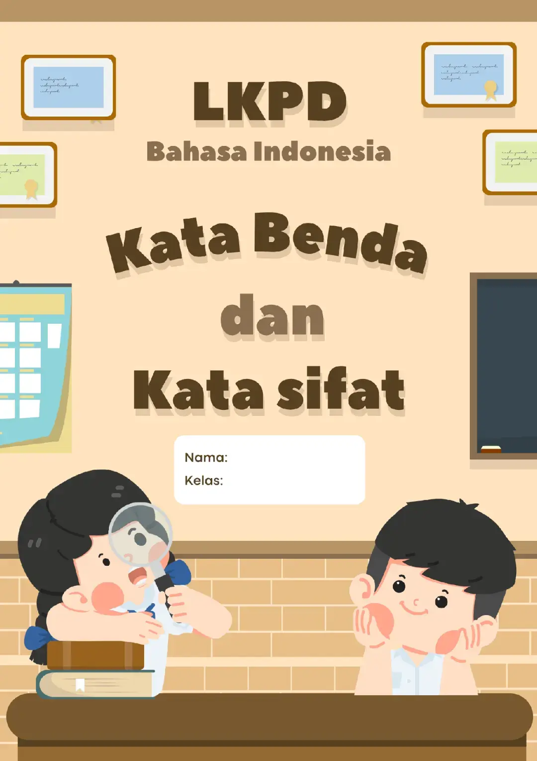 kata benda dan kata sifat #lkpd #lkpdbahasaindonesia 