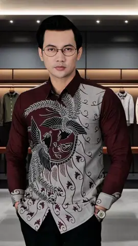 YUDHISTIRA BURGUNDY Motif Hem Kemeja Batik Slimfit Bahan Katun Prima Premium Lapis Furing Katun Erro Premium Adem Dan Nyaman Dipakai Kemeja Kerja Lengan Panjang Formal Dan Casual #kemeja #batik #katun #wibgajian 