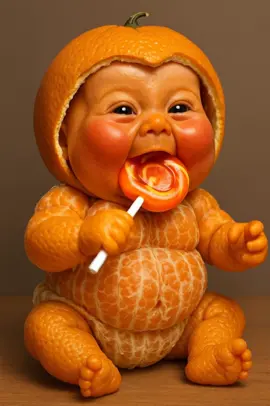 Yummy yum. #aiasmr #aisound #orangebaby #lollipop 