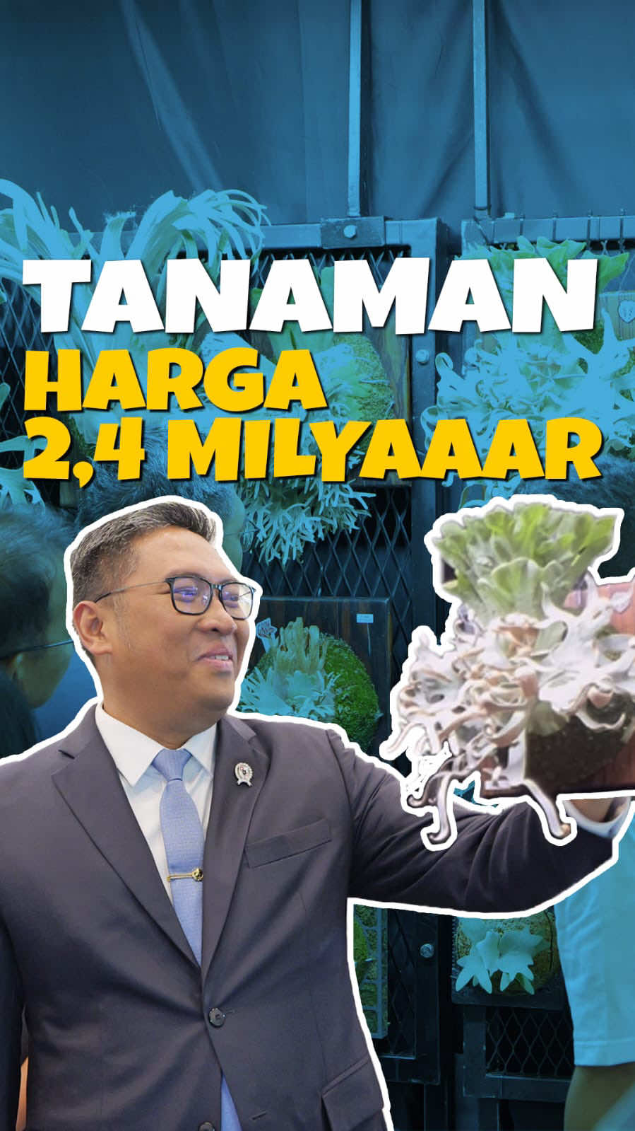 𝗧𝗔𝗡𝗔𝗠𝗔𝗡 𝗛𝗔𝗥𝗚𝗔 𝟮,𝟰 𝗠𝗜𝗟𝗜𝗔𝗥 Satu pot tanaman hias seharga Rp 40 juta, setara dengan satu unit motor. Bahkan ada yang harganya mencapai Rp 2,4 miliar. Ini bukan karangan, tetapi kenyataan di pameran florikultura. Harga fantastis ini menunjukkan ada pasar yang sangat besar dan serius di industri tanaman hias, sebuah potensi yang selama ini mungkin kita pandang sebelah mata. Nilai yang luar biasa ini datang dari kekayaan alam kita sendiri. Tanaman-tanaman mahal itu adalah spesies endemi Indonesia, harta yang tumbuh di hutan-hutan kita. Melalui tangan-tangan terampil, tanaman liar dari alam dibudidayakan, dikembangkan, dan diubah menjadi produk unik bernilai ekonomi sangat tinggi yang diminati oleh komunitas pehobi di seluruh dunia. Siapa pun bisa mengerjakannya, termasuk ibu-ibu rumah tangga dari halaman rumah mereka. Hobi merawat tanaman bisa menjadi sumber penghasilan tambahan yang menjanjikan. Ekonomi bergerak dari lingkup terkecil, menciptakan lapangan kerja baru dari kegiatan yang produktif dan menyenangkan. Peluang ini harus kita rebut. Indonesia, dengan posisinya di garis khatulistiwa, memiliki keanekaragaman hayati yang tidak tertandingi. Ini adalah modal dasar kita untuk merajai pasar tanaman hias global. Peminat dari luar negeri sangat besar, sementara sumbernya ada di sini. Kita dorong industri tanaman hias agar menjadi salah satu juara ekspor Indonesia, menembus pasar Asia, Eropa, hingga Amerika. Apa yang tadinya hanya hobi di pekarangan rumah, akan kita jadikan salah satu mesin penggerak ekonomi bangsa.