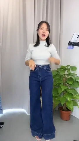 Cutting seluar Retro Korean Style ni memang cantik! Kain memeri, sesuai untuk yang pinggul lebar – kaki terus nampak lagi halus.