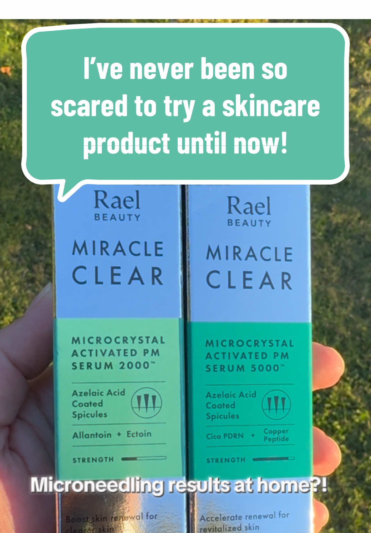 The Miracle Clear Microcrystal Activated PM Serum Duo from Rael Beauty. The 2,000 beginner strength reduces redness and pore size and the 5,000 advanced strength tackles stubborn acne and accelerates skin renewal. This formula is aided by azelaic acid-coated spicules to improve cell renewal. This is the latest beauty innovation for glass skin. If you’ve been wanting to try out this latest K-beauty innovation now is the time to take advantage of this TikTok exclusive discount. You can grab both serum strengths for only $38.38. That’s 20% off from the original price of $47.98!  @Rael  #glassskin #microneedling #serum #skincare #beauty #kbeauty 