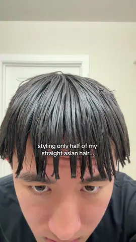 styling half of my straight and flat asian hair | styled with @BASED | how to style asian hair | fixing flat and straight asian hair | #hairtok #hairstyling #hairroutine #hairtutorial #asianhair 