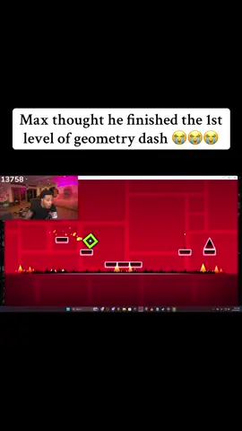 Max playing geometry dash 😂😂#plaqueboymax #fyp #geometrydash #gaming 