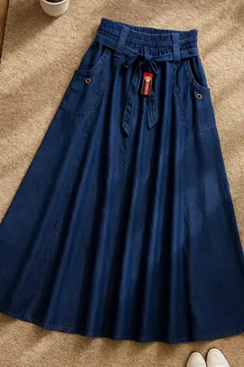 rok jeans panjang super lebar #rokjeans #rokwanita #rokpanjang 