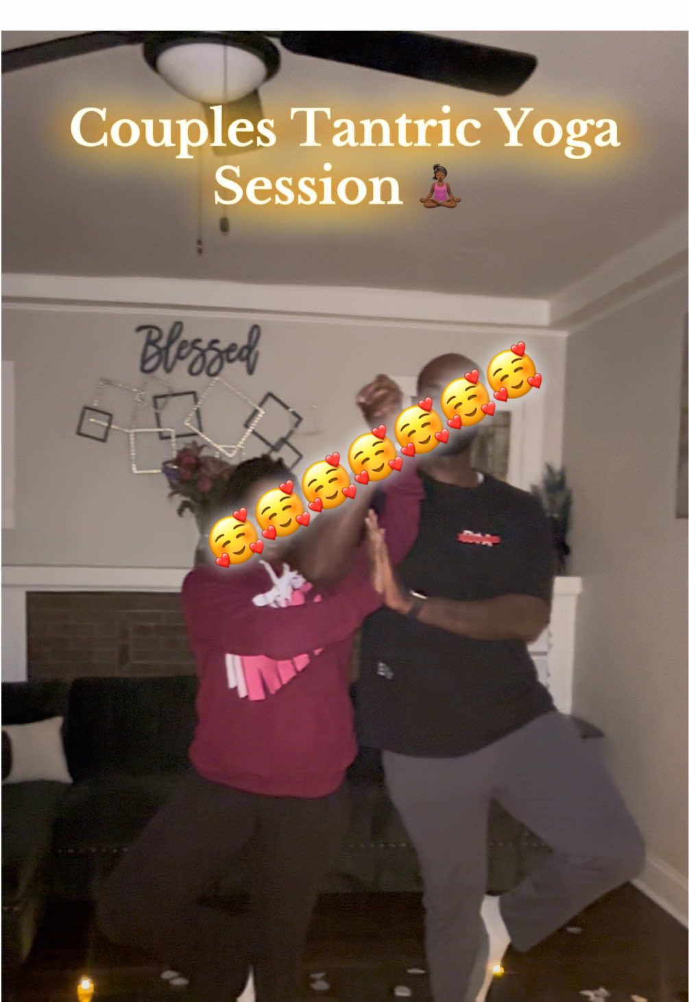 Completed my first tantric yoga session and it was a complete success! Thank you to this beautiful couple for allowing me to lead them through this session 🤎 #blackyogateacher #yogainstructor #tantricyoga #couplesyoga 