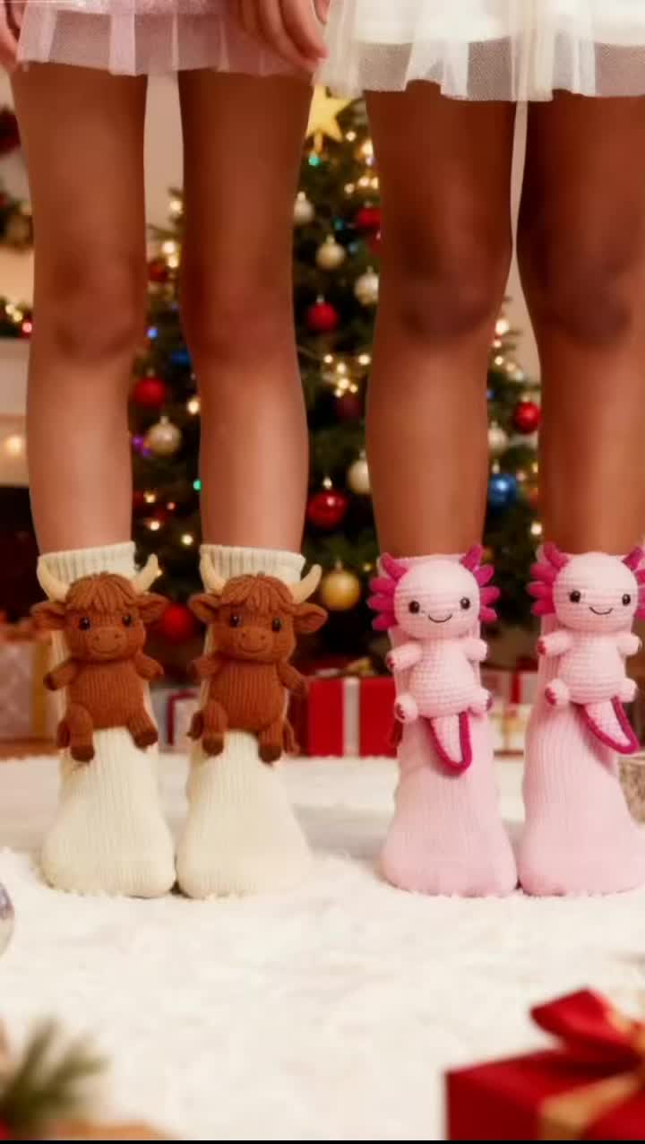 🌟 The Coziest & Cutest Animal Socks You'll Ever Wear! 🌟

Wrap your feet in adorable warmth with these 3D knit animal hug socks! Hand-crocheted with love, these novelty socks feature charming 3D animals that give your ankles the sweetest hugs. Perfect for Christmas gifting, lounging at home, or adding fun to your daily outfits!

🧦 Features:

3D Animal Designs - Cute animals that wrap around your ankles

Hand Crocheted Details - Unique artisan craftsmanship

Warm & Cozy - Perfect for cold weather comfort

Fun Compression Fit - Gentle hug for your feet

Premium Quality - Soft, durable materials

🎁 Perfect For:

Christmas stockings & holiday gifts

Cozy winter days at home

Fun fashion statements

Best friend gifts & secret Santa

Self-care and comfort wear

🛍️ Limited Stock - Shop Now via Link in Bio! #stockingstufferideas #christmaspjs #stockingstuffersforher #christmasgiftsforkids #kidscrocs #giftforcatlover #christmasgiftideasforkids #pikoy1yearoldgirlgifts #christmasoutfits #toddlerslippers #AnimalSocks #3DSocks #ChristmasSocks #HandmadeSocks #CozySocks #FunnySocks #GiftForHer #WinterSocks #NoveltySocks #CompressionSocks #CuteSocks #AnimalLover #ChristmasGifts #StockingStuffers #HolidaySocks #CozySeason #WomenGifts #FunSocks #SockGame #SockCollection #FestiveSocks #WinterComfort #handmadegifts #SockLove #AnimalHugSocks #Christmas2024 #GiftIdeas #HolidayShopping #SockStyle #ComfySocks #SockAddict #CuteGifts #WinterWear #SockDreams #FestiveVibes #SockObsession #SockOfTheDay #SockDesign #SockArt #SockFashion #CozyVibes #HolidayComfort #ChristmasCheer #SockGoals #SockLife #WarmSocks #SockLovers #ChristmasSpirit #SockWeather #PerfectGift