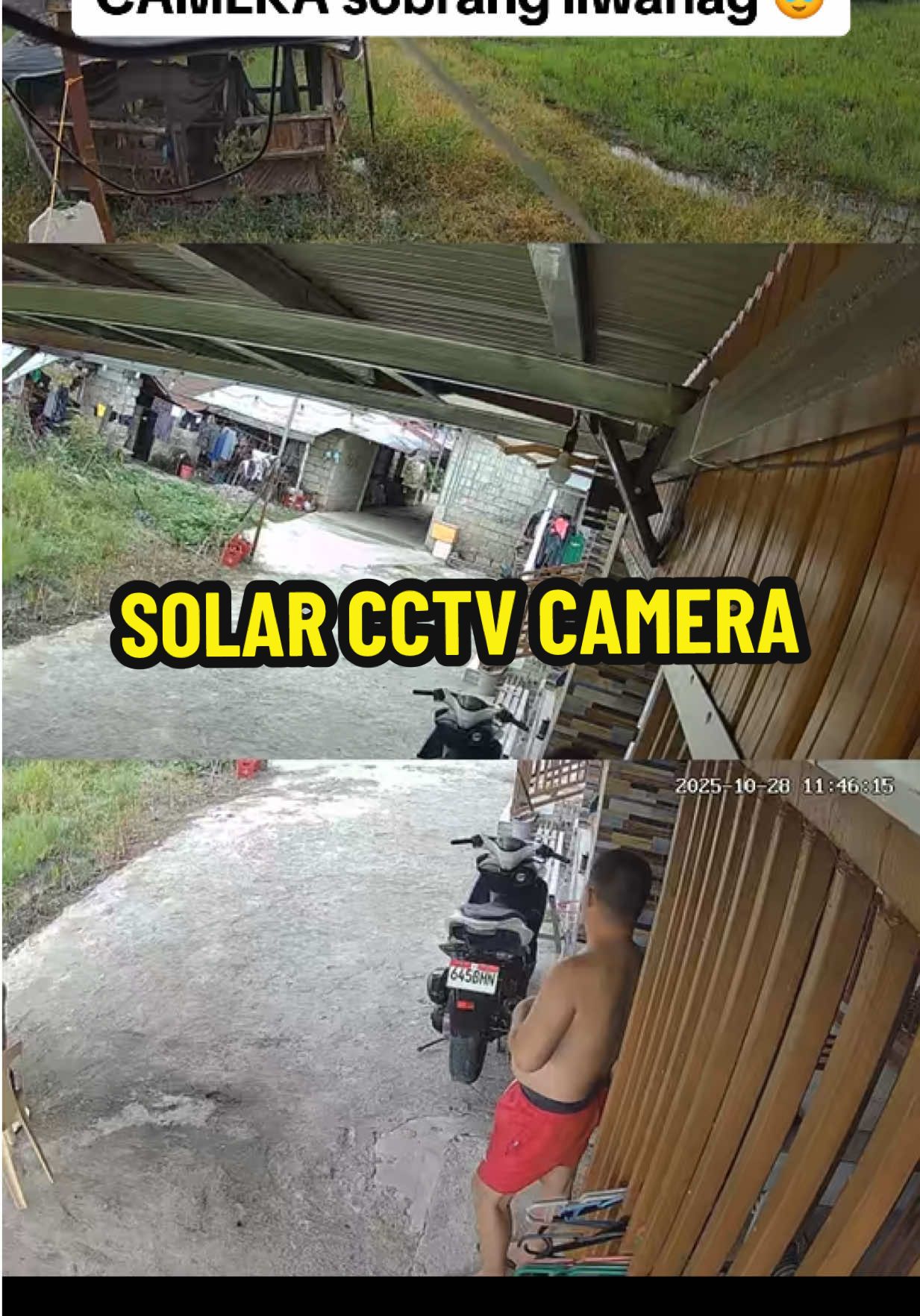Grabe ang liwanag 🥹🥰 sulit na sulit binayad ko 🥹 #solarcctvcamera #solarcctv #cctvsolar 