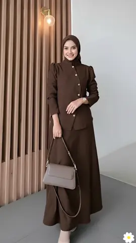 Oneset nya cakep banget dipakai ke kampus ke kantor atau acara-acara formal lainnya 🤎✨#onesetmurah #onesetkekinian #onesetviral #onesetwanita #ootdhijab 