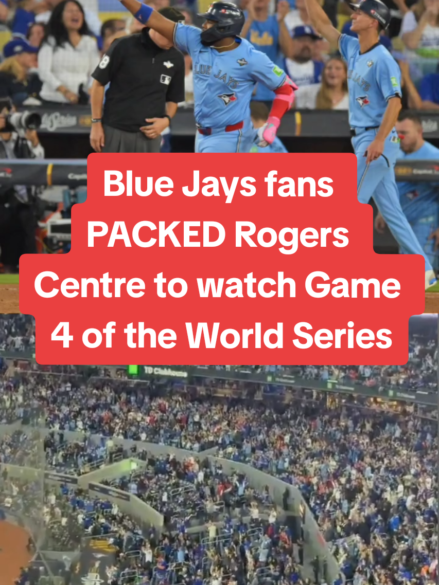 Vibes are high in Toronto after the Blue Jays tied the World Series 👏  (via @Lukas Weese)  #toronto #bluejays #WorldSeries 