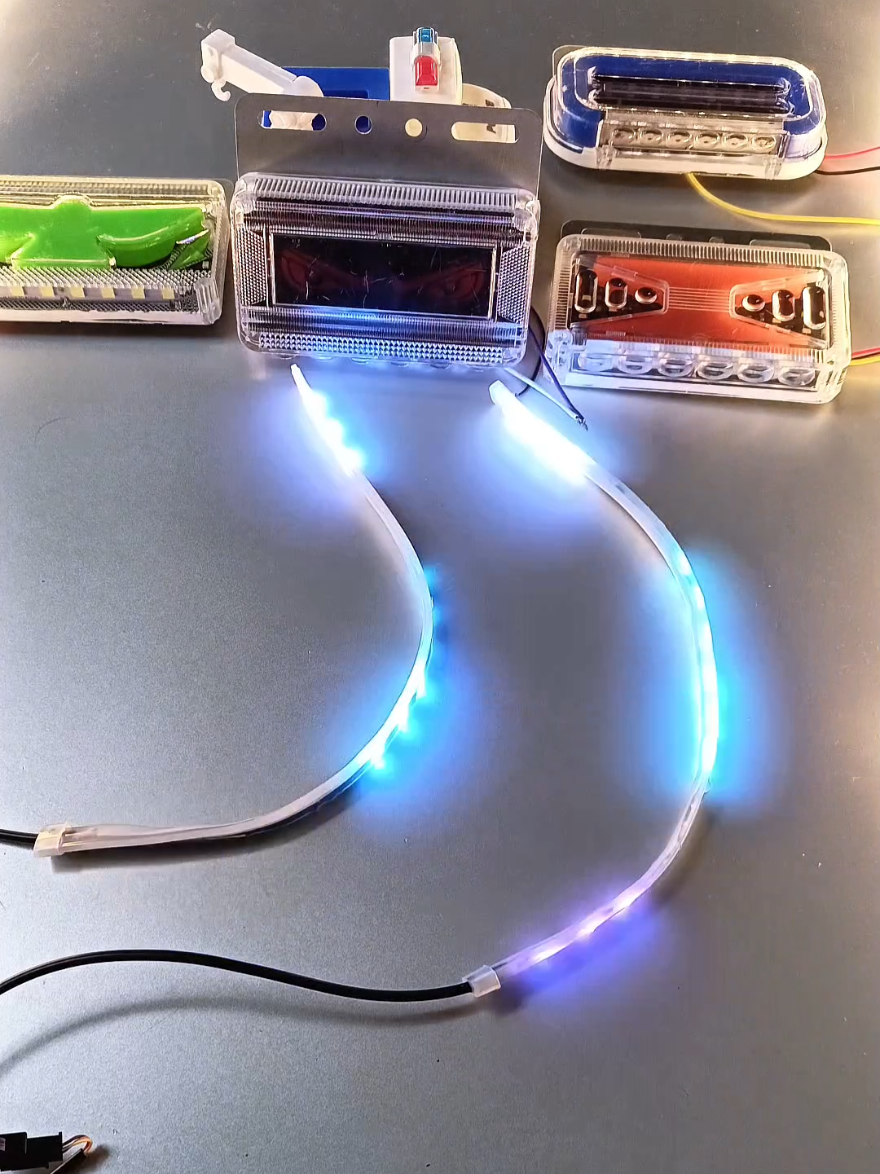 Hộp 2 dây LED mí AUDI chạy hiệu ứng có điều khiển #denxe #denledtrangtri #denled #den #xedep 