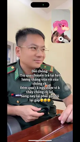 Dỗi chồng: Tối qua chuyển trả lại hết lương tháng vừa rồi của chồng ck. Đêm qua t k ngủ được vì k thấy chồng ck lại. Sáng nay lại phải gọi đòi lại gấp🤭🤭🤭#xuhuong #hauphuongvungchac #bodoi #viraltiktok #xuhuong2025 