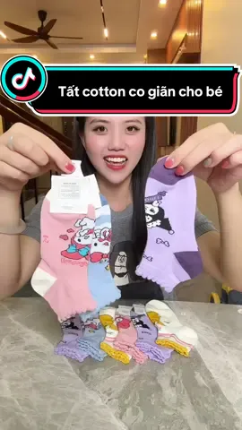 Tất cotton co giãn 4 chiều cho bé, giúp thấm hút mồ hôi tốt đi rất thoáng chân 😊😊😊 #tatchanchobe #tatchobe #tatcotton #muataitiktok #tiktokshop 
