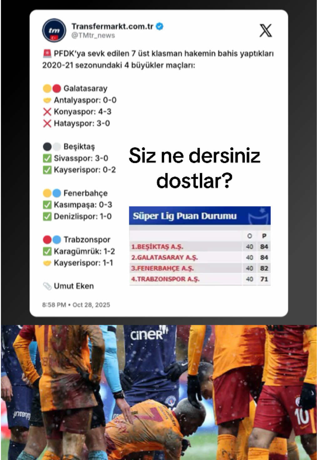 Zorbay Küçük sonrası daha çok şey ortaya çıkar. Ancak kesin belli olan bir şey var ki 2020-2021 sezonu resmi olarak hiç kimsenin içine sinmeyecek #galatasaray #zorbay #zorbayküçük #osimhen #beşiktaş 