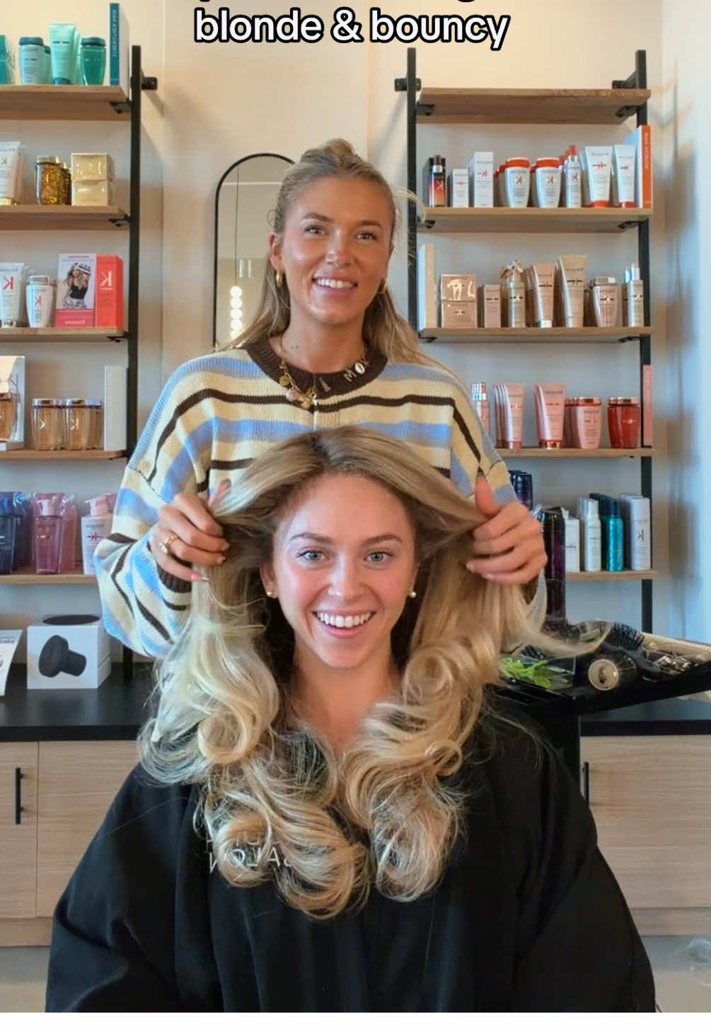 Ask and you shall receive @Madi Carter. I don’t think I’ve ever been happier with my hair🫶🏻😭 #blondehair #blondehairinspo #hairtransformations #bouncyblowout 