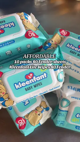 KLEENFANT 10 packs 80 sheets very affordable 🥰🫶 #kleenfant #babywipes #wipes #kleenfantbabywipes 