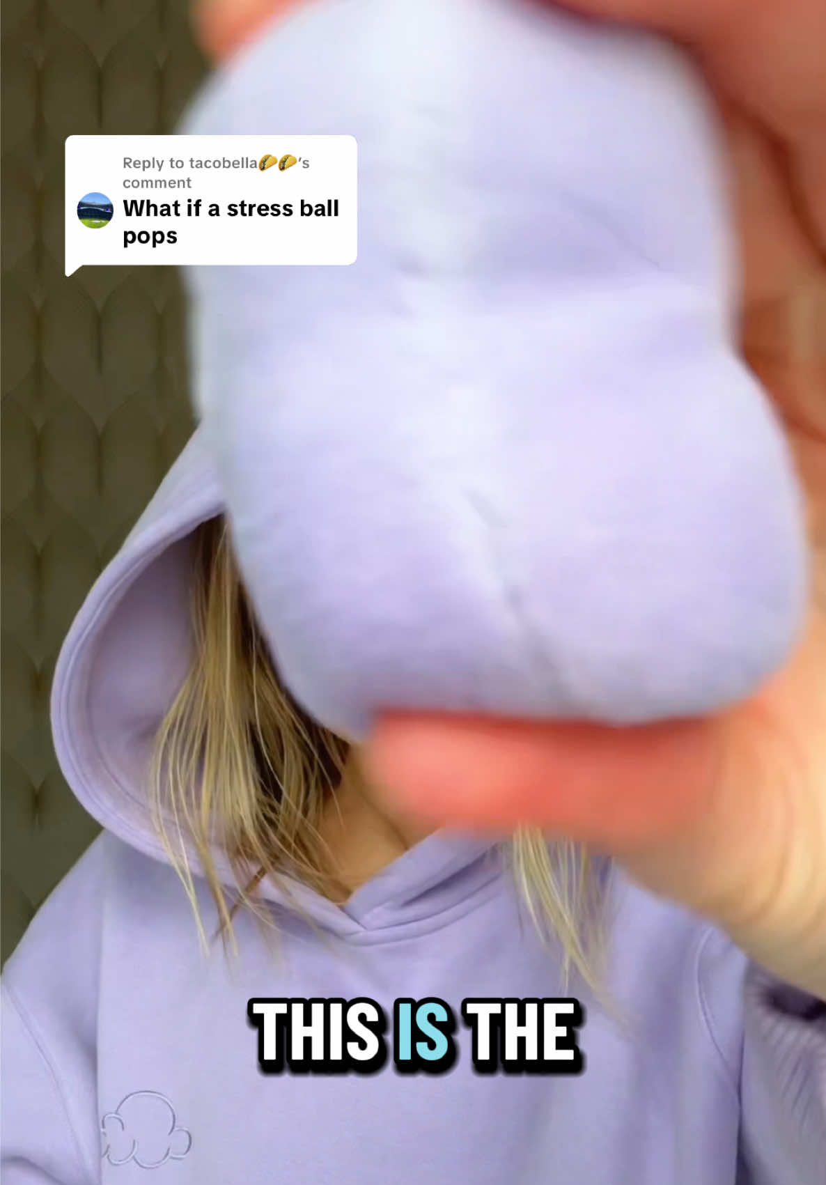 Replying to @tacobella🌮🌮 guys…can the stress ball truly pop? 😳 #anxiety #stress #hoodie #fidgettoys #stressballhoodie 